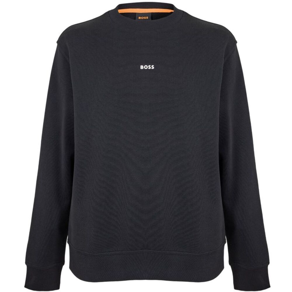 Boss Mens Wesmallcrew Logo Sweatshirt / Black
